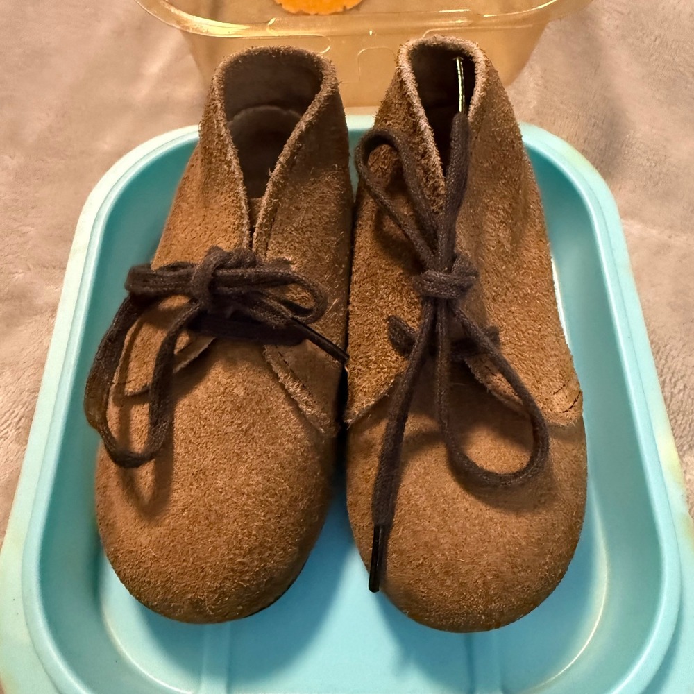 Vintage‎ Wee Kids Suede Baby Trainers Size 3 – With Original Box 1970s NOS